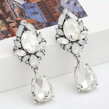 Load image into Gallery viewer, Pauli Manfi2022 fashion summer new alloy color rhinestone temperament wild women&#39;s earrings popular accessories