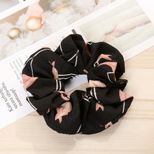 Load image into Gallery viewer, Women Hair Tie Floral Flamingo Solid Houndstooth Design Hair Accessories Scrunchie Ponytail Hair Holder Rope free shipping