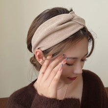 Load image into Gallery viewer, Korea Autumn Winter Wide Hairbands Solid Color Cross Headband For Women Girls 2022 New Fashion Elastic Yoga Turban Bandage