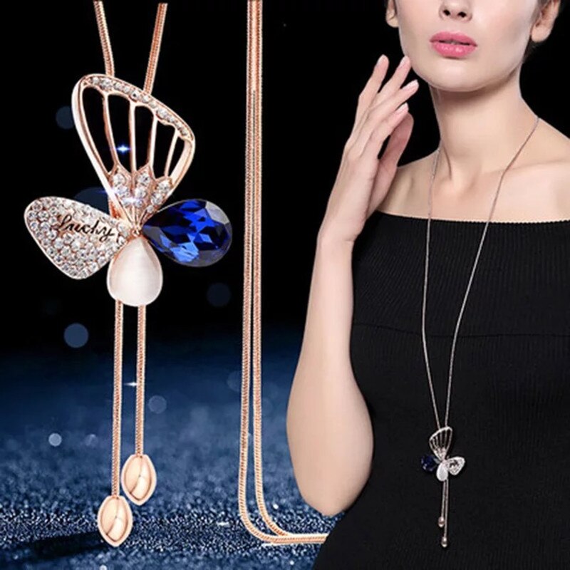 BYSPT Long Necklaces&amp; Pendants for Women Collier Femme Geometric Statement Colar Maxi Fashion Crystal Jewelry Bijoux