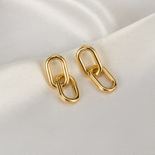 Load image into Gallery viewer, New Fashion Gold Color Metal Drop Earrings Stainless Steel Simple Knot Twist Earrings For Women Statement Jewelry 2022 Pendiente