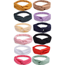 Load image into Gallery viewer, Headband Suede face wash headband literary fashion solid color cross knitted hair band Hair accessories  y2k