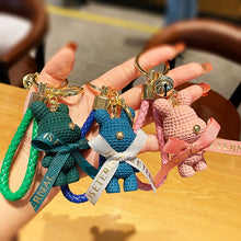 Load image into Gallery viewer, Creative Resin Woolen Knitting Rabbit Keychain Cute Cartoon Bunny Doll Keyring Women Men Bag Car Pendant Key Chains Jewrly Gift