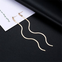 Load image into Gallery viewer, Elegant Korea Fashion Tassels Silver Long Hook Dangle Chain Pendant Hanging Earrings for Women 2022 Trend Luxury Jewelry New