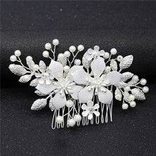 Load image into Gallery viewer, Ruoshui Woman Elegant Cystal Pearl Hair Stick Wedding Hair Comb Bridal Hair Accessories Updo Headpieces Lady Fashion Jewrly