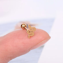 Load image into Gallery viewer, 1Pcs Stainless Steel Mini Stud Earrings Heart Star Moon Cross Butterfly Snake Helix Cartilage Tragus Lobe Ear Piercing Jewelry