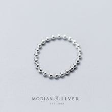 Load image into Gallery viewer, Modian Minimalist Glossy Beads Finger Ring for Women Authentic 925 Sterling Silver Ring Fashion Korea Style Fine Jewelry