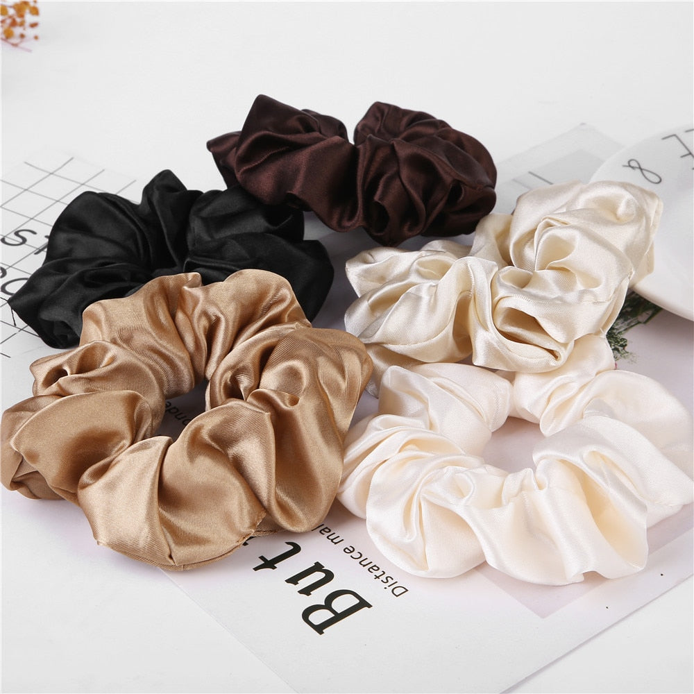 Elastic Hair Bands Pure Color Rubber Band Hair Accessories 2022 Gum For Hair Ponytail Rubber Bands Holder Casual Home Headdress