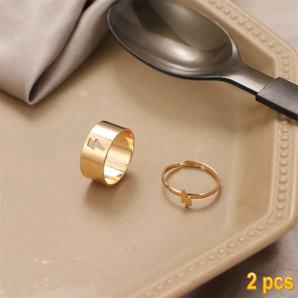 IFMIA Trendy Gold Butterfly Rings For Women Men Lover Couple Rings Set Friendship Engagement Wedding Open Rings 2022 Jewelry