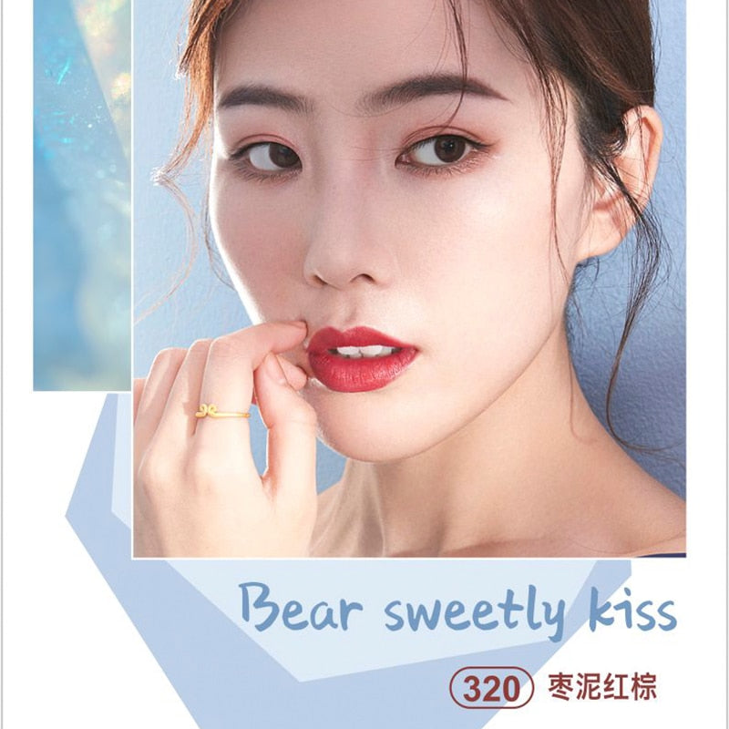 Sweet Milk Bear Velvet Matte Embroidery Lipstick Smooth Long Lasting Easy to Wear Waterproof Moisturizing Lip Makeup Cosmetics