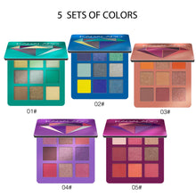 Load image into Gallery viewer, 9 Colors Glitter Eyeshadow Makeup Pallete Matte Eye Shadow Palette Shimmer And Shine Diamond Eyeshadow Powder Pigment Cosmetics