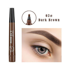Load image into Gallery viewer, VISIBLE  4 Points Eyebrow Pencil Waterproof Tattoo Pen Cosmetics Long-Lasting Natural Dark Brown Liquid Eye Brow Pen