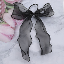 Load image into Gallery viewer, Korea Long Ribbon Pearls Hair Bands Bow Hair Scrunchies For Women Girls Summer Floral Print Pontail Hair Ties Hair Accessories
