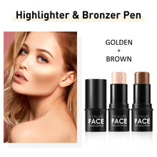 Load image into Gallery viewer, FOCALLURE Highlighter Makeup Glitter Contouring Bronzer For Face Shimmer Powder Creamy Texture Illuminator Stick Women Cosmetics