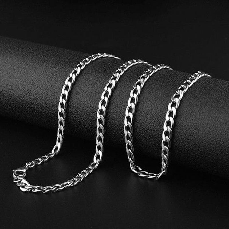 Stainless Steel Chain Necklace Long Hip Hop for Women Men on The Neck Fashion Jewelry Gift Accessories Silver Color Choker