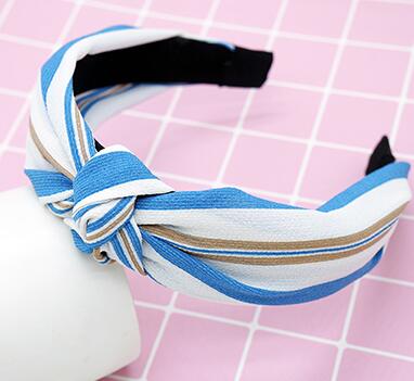 New Flower Headband Women Solid Color Knotted Hairband knitting Hair Hoop Girls Retro makeup Hair Accessories FG1017