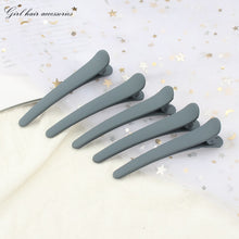 Load image into Gallery viewer, New 5 PCS Women&#39;s Hair Clips Fashion Plastic One-Word Hairpin Cute Frosted Side Clip Headbands Girls Simple Headgear Accessories