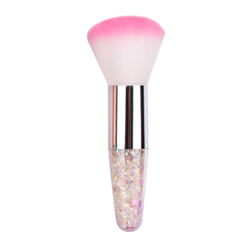 ZZDOG 1Pcs Professional Candy-Colors Fluffy Powder Blush Brush Chubby Portable Seamless Cosmetic Beauty Tool For Make Up