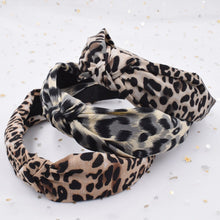 Load image into Gallery viewer, Ladies Leopard Head Bands Women knot Broadside Hair Hoop cotton Hairband Leopard Hair Accessories Girls make up FG097