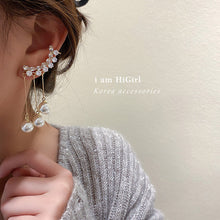 Load image into Gallery viewer, New personality fashion design zircon earrings for women light luxury web celebrity temperament tassels pearl earrings for women