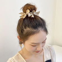 Load image into Gallery viewer, 2022 New Elegant Pearl Flower Scrunchies Women Girls Elastic Hair Rubber Bands Tie Hair Ring Rope Holder Accessories Headdress