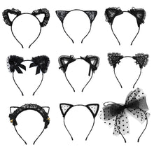 Load image into Gallery viewer, Lace Cat Ears Headband Women Girls Hair Hoop Party Decoration Sexy Lovely Cosplay Halloween Costume Hair Accessories