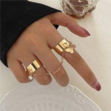 Load image into Gallery viewer, 17KM Punk Cool Hiphop Chain Rings Multi-layer Adjustable Open Finger Rings Set Alloy Man Rings for Women Party Gift Jewelry