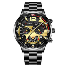 Load image into Gallery viewer, Luxury Mens Watches Male Gold Bracelet Stainless Steel Quartz Calendar Watch For Men Business Luminous Clock relogio masculino