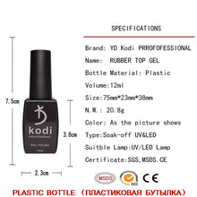 Load image into Gallery viewer, KODI 12ml Natural Base Gel 2 in 1 Glitter Camouflage Base Gel Nail Polish UV Plastic Bottle Top Coat   Plastic Bottle Gellak