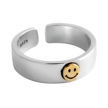 Load image into Gallery viewer, INS Retro Smile Face Ring Female Smile Ring Student Open Finger Adjustable Rings Personality Jewelry