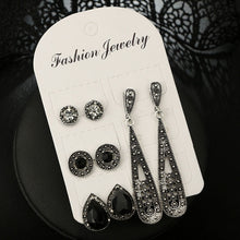 Load image into Gallery viewer, 10 Style Vintage Geometric Stud Earrings Set For Women Fashion Shell Flower Star Hand Stone Mini Small Earrings Girls 2022 Boho