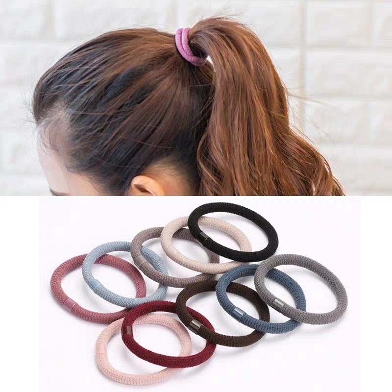 20 Pack Neutral Solid Color Black Hair Bands Elastic Hair Ties Girls&#39; Ponytail Holder Women Hair Accessories