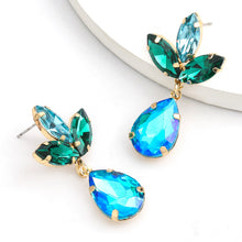 Load image into Gallery viewer, Pauli Manfi2022 fashion summer new alloy color rhinestone temperament wild women&#39;s earrings popular accessories