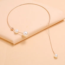 Load image into Gallery viewer, Elegant Big White Imitation Pearl Choker Necklace  Clavicle Chain Fashion Necklace For Women Wedding Jewelry Collar 2022 New