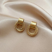 Load image into Gallery viewer, Autumn Winter New Brown Earrings Vintage Matte drop Earrings for women Metal Fashion Statement Dangle Earring 2022 Trend Jewelry