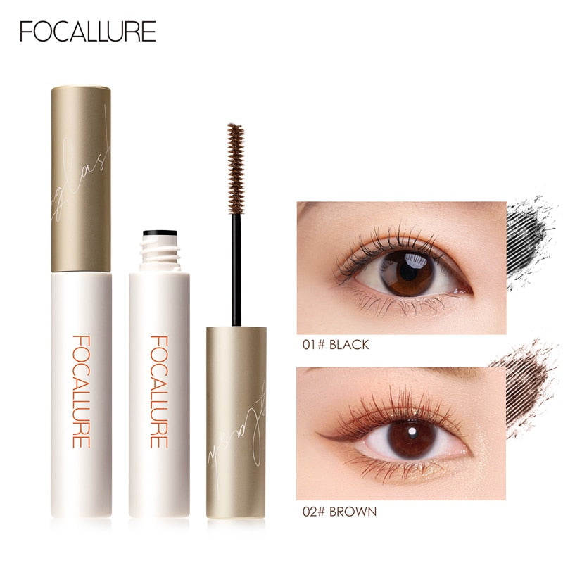 FOCALLURE Eyes Mascara Volume Cosmetics Lengthens Eyelashes Waterproof Never Cross 3mm Black Brown Professional Female Makeup
