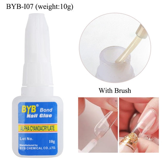 Fast Dry Nail Glue False Nail Tips Gel Polish Fake Nails Extension Adhesive Super UV Glue Acrylic Nail Art Tools Manicure TR1866