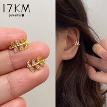 Load image into Gallery viewer, 17KM Gold Leaves Ear Cuff Black Non-Piercing Ear Clips Fake Cartilage Earrings Clip Earrings For Women Men Wholesale Jewelry