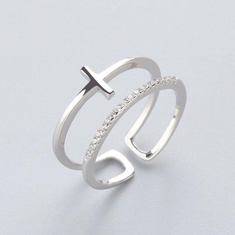 Simple Fashion Silver Color Feather Dolphin Adjustable Ring Exquisite Jewelry Ring For Women Party Wedding Engagement Gift