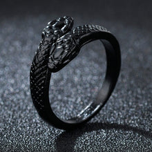 Load image into Gallery viewer, Rings for Men Women Punk Goth Snake Ring Exaggerated Black Plated Gothic Adjustable Party Gift Jewelry Mujer Bijoux