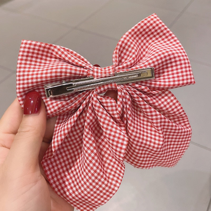 2022 New Polka Dot Print Barrettes Long Ribbon Hair Clip Bow Knotted Chiffon Hairpin for Women Girls Headwear Hair Accessories