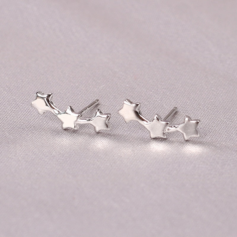 925 Sterling Silver Simple Irregular Wave Stud Earrings For Women Girl Party Minimalist Geometry Fine Jewelry Accessories