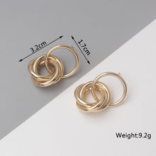 Load image into Gallery viewer, Gold Color Metal Drop Earrings Irregular Hollow Heart Pendants Earrings Twisted Geometric Personality Earrings for Women