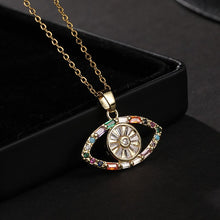Load image into Gallery viewer, 2022 New Evil Eye Pendant Necklace Women Zircon Necklace Stainless Steel Chain Jewelry