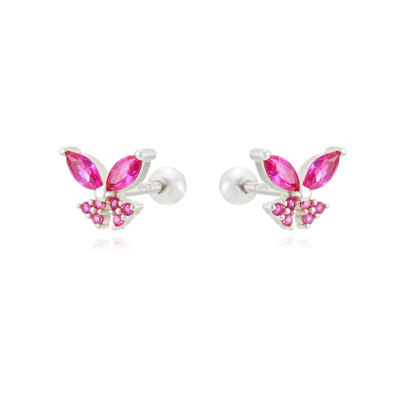 KEYOUNUO Gold Silver Filled Stud Dangle Earrings for Women Ear Cuffs Colorful CZ Hoop Clip Thread Earrings Set Jewelry Wholesale