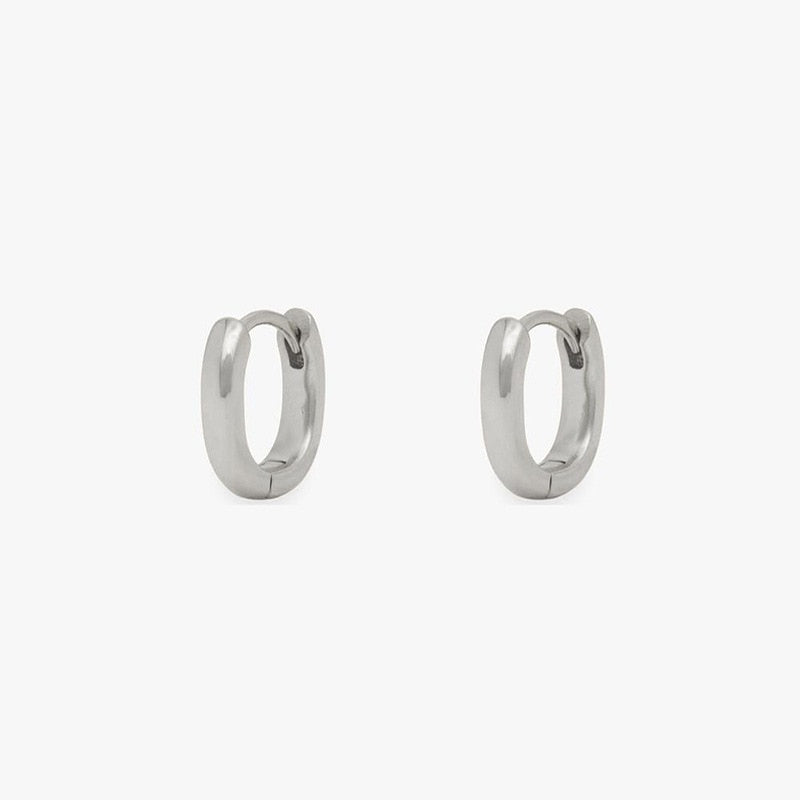SIPENGJEL Gold Color Square Small Hoop Earrings for Women Premium Geometric Metal Dangle Ear Piercing Earrings Party Jewelry
