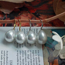 Load image into Gallery viewer, White Shell Pearl Drop Earrings 18k Hook Eardrop Women Thanksgiving Beautiful Halloween Classic Wedding FOOL&#39;S DAY Freshwater