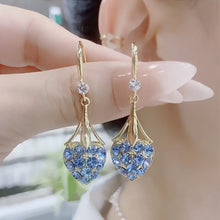 Load image into Gallery viewer, 2022 New Korean Fresh Lovely Heart Drop Earrings Fashion Long Senior Temperament Trendy Women Dangle Earrings Jewelry
