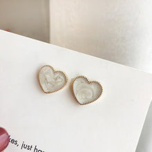 Load image into Gallery viewer, Cheapify Dropshipping 2022 New Fashion White Heart Earrings Trend Korean Sweet Stud Earrings For Women Party Jewelry Gifts