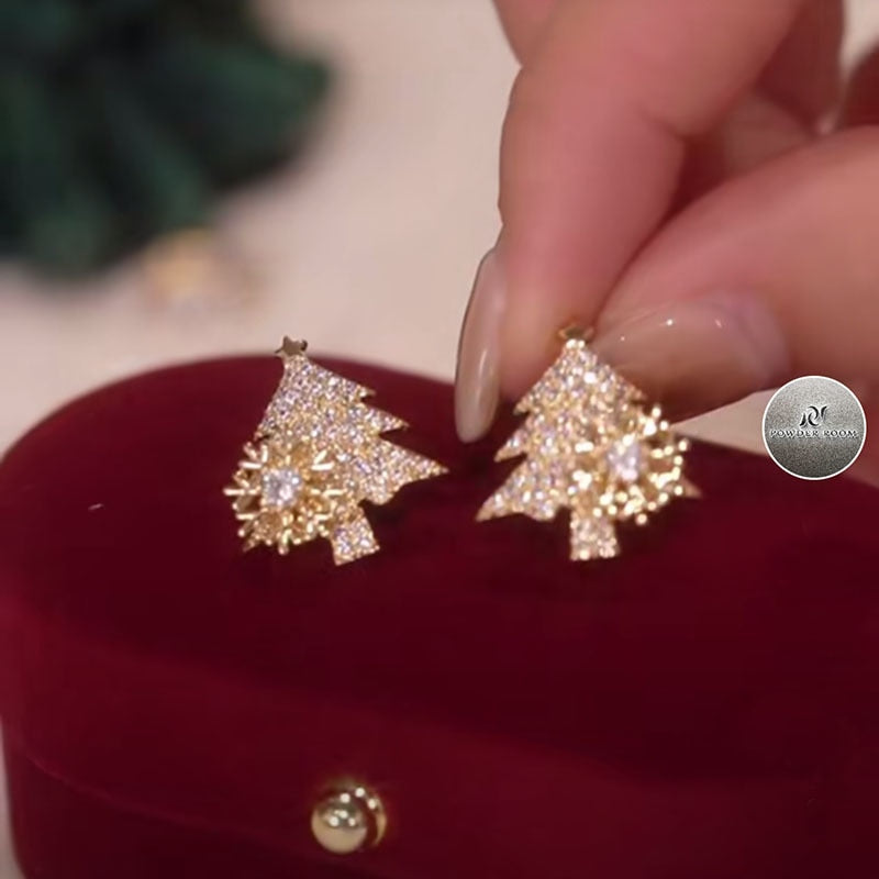 2022 New Year Christmas Snowflake Bell Stud Earrings for Women Girls Xmas Tree Deer Bowknot Sock Star Tassel Dangle Jewelry Gift